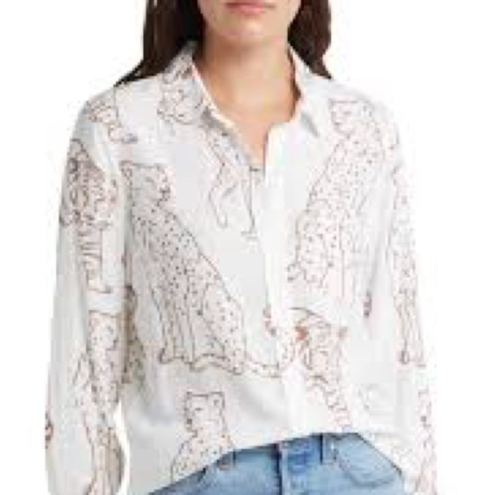Rails Kathryn Shirt Camel Jungle Cats